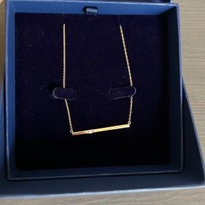 14k Gold with diamond bar necklace from Blue Nile